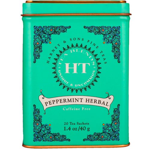 Harney & Sons, HT Tea Blend, Peppermint Herbal, Caffeine Free, 20 Tea Sachets, 1.4 oz (40 g) Review