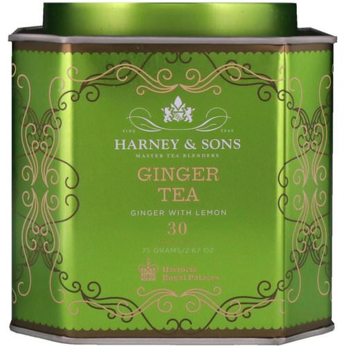 Harney & Sons, Ginger Tea, Ginger with Lemon, 30 Sachets, 2.67 oz (75 g) Each Review