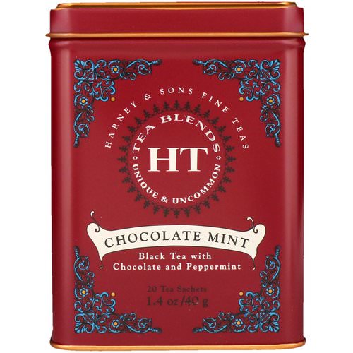 Harney & Sons, HT Tea Blend, Chocolate Mint, 20 Tea Sachets, 1.4 oz (40 g) Review