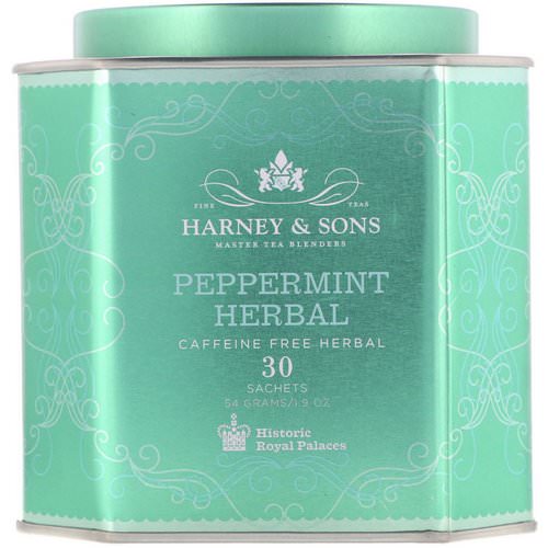 Harney & Sons, Peppermint Herbal, Caffeine-Free Herbal, 30 Sachets, 1.9 oz (54 g) Review