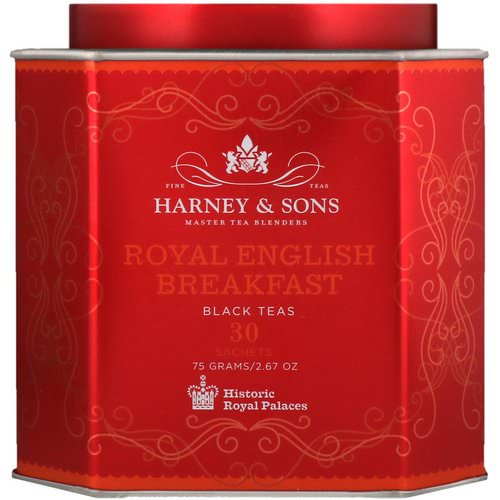 Harney & Sons, Royal English Breakfast, Black Teas, 30 Sachets, 2.67 oz (75 g) Each Review