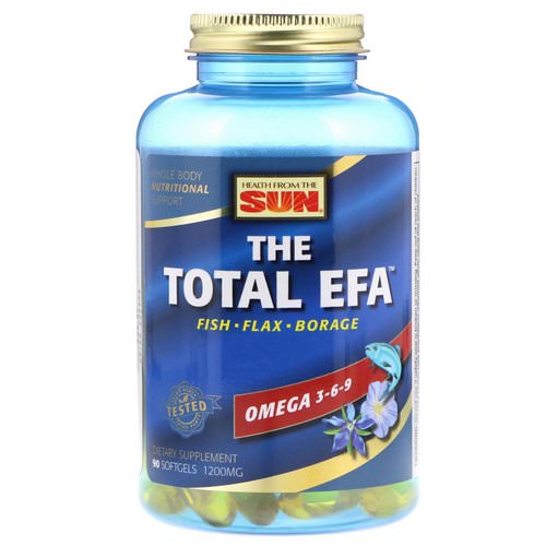 Health From The Sun, The Total EFA, 1200 mg, 90 Softgels Review