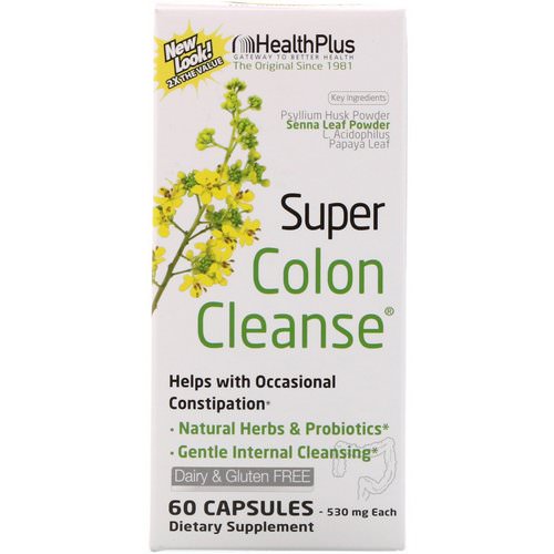 Health Plus, Super Colon Cleanse, 530 mg, 60 Capsules Review