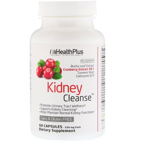 Health Plus, Kidney Cleanse, 550 mg, 60 Capsules Review