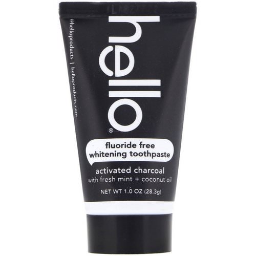 Hello, Fluoride Free Whitening Toothpaste, Activated Charcoal, 1.0 oz (28.3 g) Review