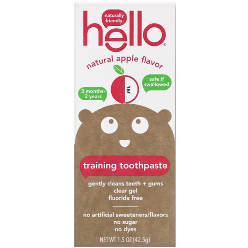 Hello, Training Toothpaste, Fluoride Free, Natural Apple Flavor, 1.5 oz (42.5 g) Review