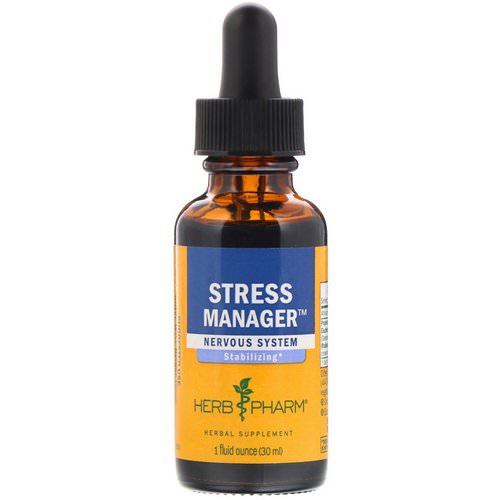 Herb Pharm, Stress Manager, 1 fl oz (30 ml) Review