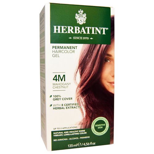 Herbatint, Permanent Haircolor Gel, 4M, Mahogany Chestnut, 4.56 fl oz (135 ml) Review