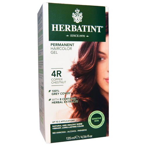 Herbatint, Permanent Haircolor Gel, 4R, Copper Chestnut, 4.56 fl oz (135 ml) Review