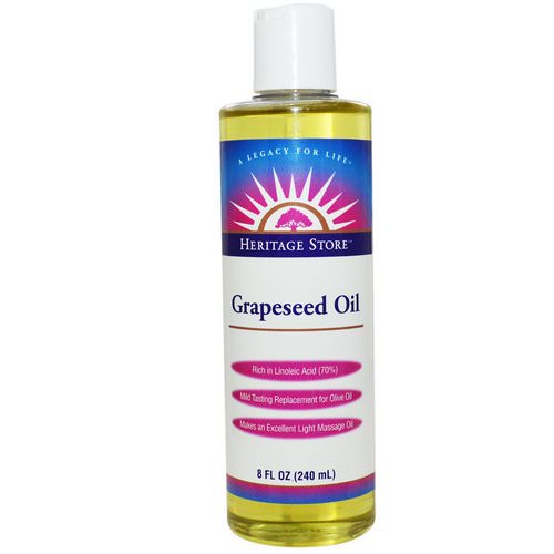 Heritage Store, Grapeseed Oil, 8 fl oz (240 ml) Review