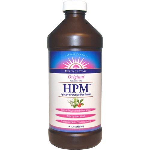 Heritage Store, HPM, Hydrogen Peroxide Mouthwash, Original, 16 fl oz (480 ml) Review