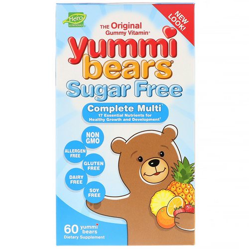 Hero Nutritional Products, Yummi Bears, Complete Multi, Sugar Free, All Natural Fruit Flavors, 60 Yummi Bears Review