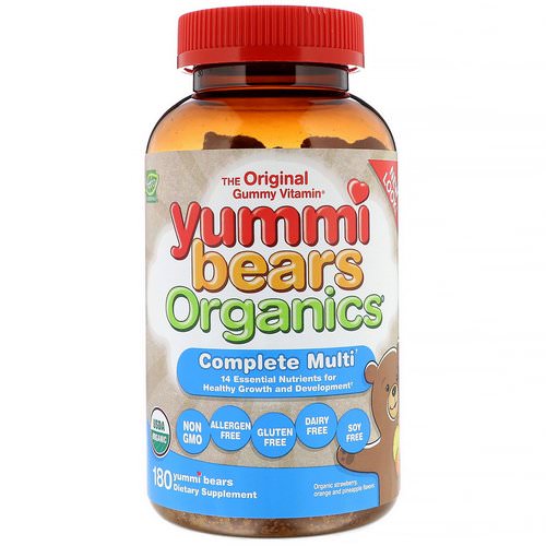 Hero Nutritional Products, Yummi Bears Organics, Complete Multi, Organic Strawberry, Orange and Pineapple, 180 Yummi Bears Review