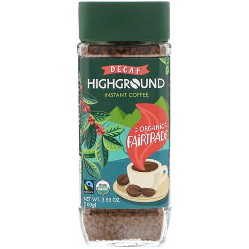 Highground Coffee, Organic Instant Coffee, Medium, Decaf, 3.53 oz (100 g) Review