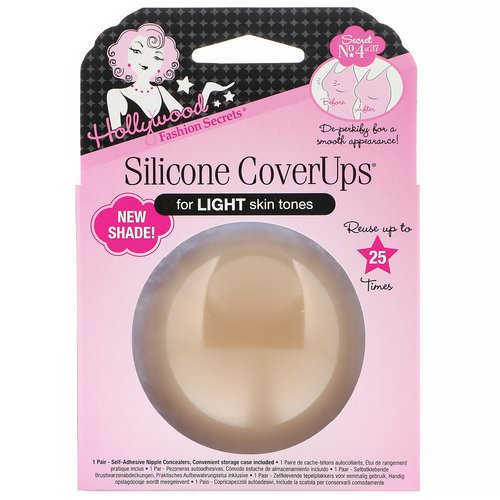 Hollywood Fashion Secrets, Silicone Cover Ups, Light, 1 Pair Review