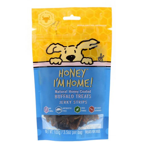 Honey I'm Home, Natural Honey Coated Buffalo Treats, Jerky Strips, 3.5 oz (100 g) Review