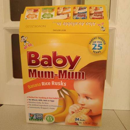 Hot Kid, Baby Mum-Mum, Banana Rice Rusks, 24 Rusks, 1.76 oz (50 g) Review