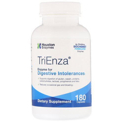 Houston Enzymes, TriEnza, Enzyme For Digestive Intolerances, 180 Capsules Review