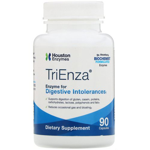 Houston Enzymes, TriEnza, Enzyme For Digestive Intolerances, 90 Capsules Review
