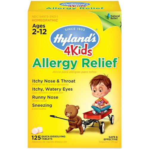 Hyland's, 4 Kids, Allergy Relief, Ages 2-12, 125 Quick-Dissolving Tablets Review