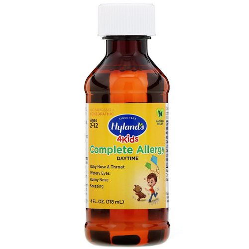 Hyland's, 4 Kids, Complete Allergy, Daytime, 4 fl. oz (118 ml) Review