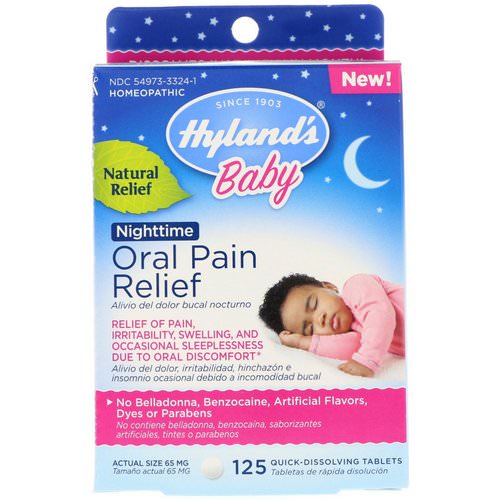 Hyland's, Baby, Oral Pain Relief, Nighttime, 125 Quick-Dissolving Tablets Review