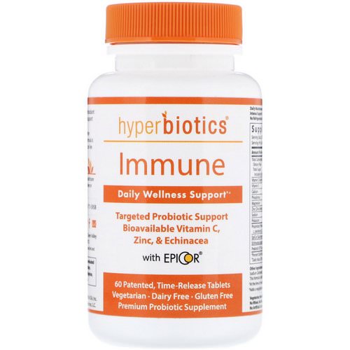 Hyperbiotics, Immune, Daily Wellness Support, 60 Time-Release Tablets Review