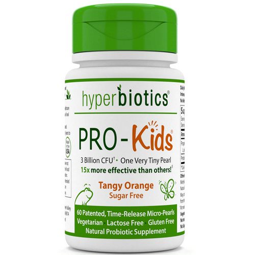 Hyperbiotics, PRO-Kids, Sugar Free, Tangy Orange, 60 Micro-Pearls Review