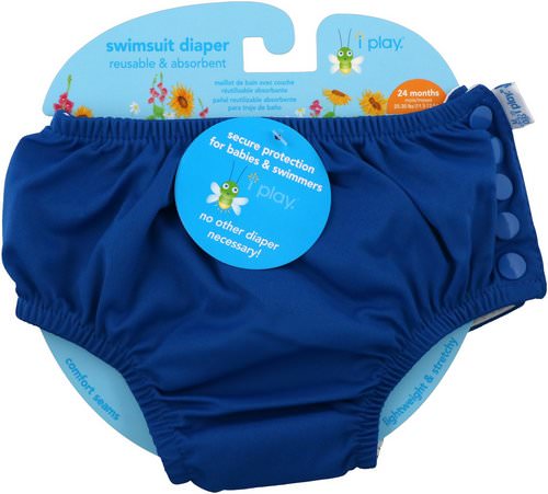 i play Inc, Swimsuit Diaper, Reusable & Absorbent, 24 Months, Royal Blue, 1 Diaper Review