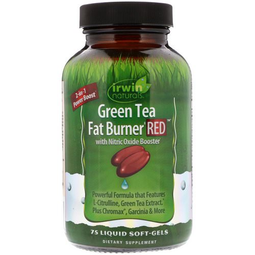 Irwin Naturals, Green Tea Fat Burner Red, 75 Liquid Soft-Gels Review