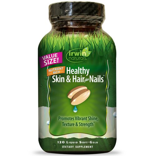 Irwin Naturals, Healthy Skin & Hair Plus Nails, 120 Liquid Soft-Gels Review