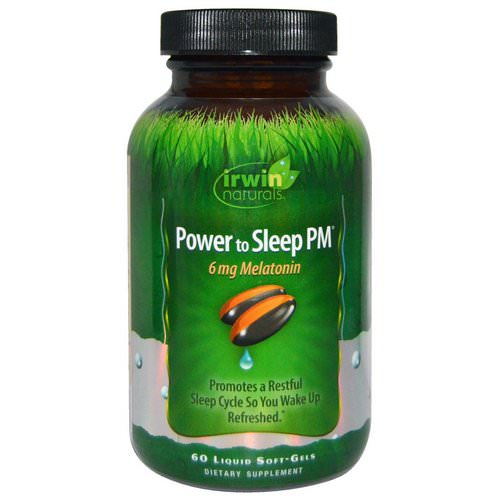 Irwin Naturals, Power to Sleep PM, 6 mg Melatonin, 60 Liquid Soft-Gels Review