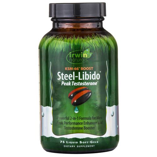 Irwin Naturals, Steel-Libido, Peak Testosterone, 75 Liquid Soft-Gels Review