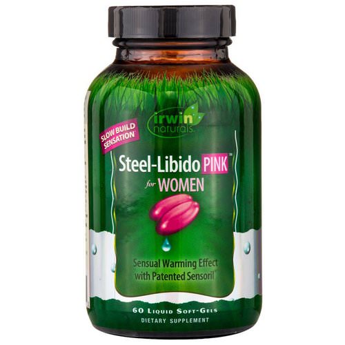 Irwin Naturals, Steel-Libido, Pink, For Women, 60 Liquid Soft-Gels Review