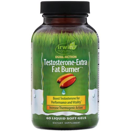 Irwin Naturals, Testosterone-Extra Fat Burner, 60 Liquid Soft-Gels Review