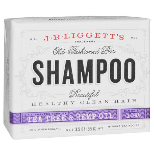 J.R. Liggett's, Old Fashioned Bar Shampoo, Tea Tree & Hemp Oil, 3.5 oz (99 g) Review