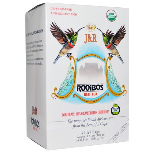 J&R Port Trading Co, Pure Rooibos Red Tea, Caffeine Free, 40 Tea Bags, 3.53 oz (100 g) Review