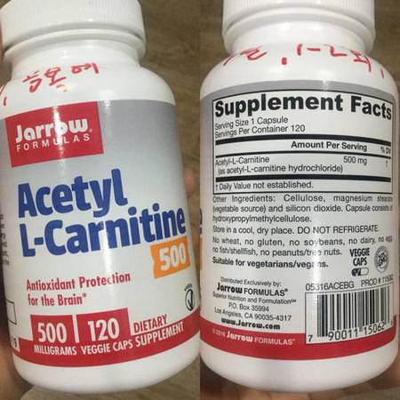 Jarrow Formulas Supplements Amino Acids Acetyl L-Carnitine