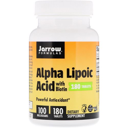 Jarrow Formulas, Alpha Lipoic Acid, with Biotin, 100 mg, 180 Tablets Review