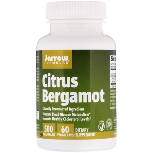 Jarrow Formulas, Citrus Bergamot, 500 mg, 60 Veggie Caps Review