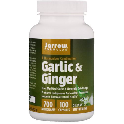 Jarrow Formulas, Garlic & Ginger, 700 mg, 100 Capsules Review