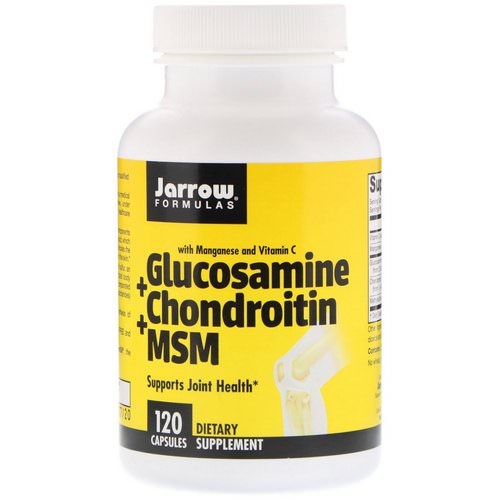 Jarrow Formulas, Glucosamine + Chondroitin + MSM, 120 Capsules Review