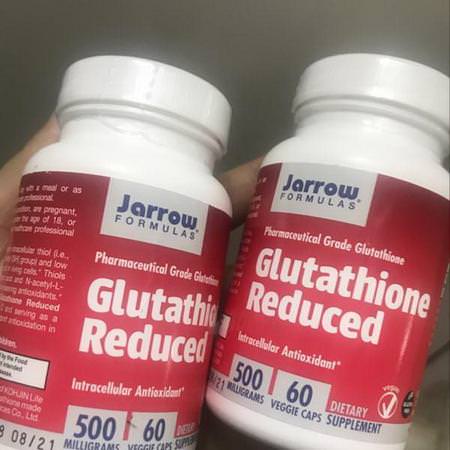 Jarrow Formulas, Glutathione Reduced, 500 mg, 60 Veggie Caps Review