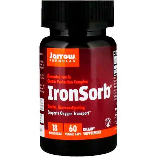Jarrow Formulas, IronSorb, 18 mg, 60 Veggie Caps Review
