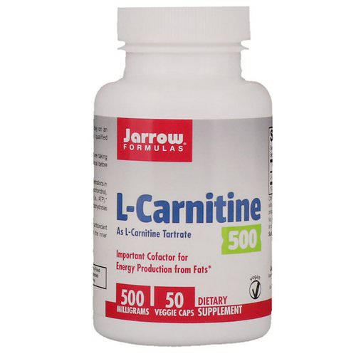 Jarrow Formulas, L-Carnitine 500, 50 Veggie Caps Review
