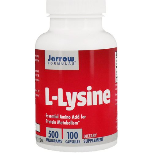 Jarrow Formulas, L-Lysine, 500 mg, 100 Capsules Review