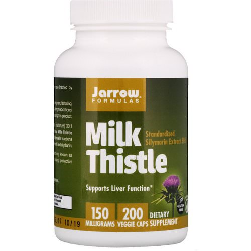 Jarrow Formulas, Milk Thistle, 150 mg, 200 Veggie Caps Review