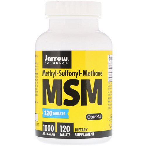Jarrow Formulas, MSM, Methyl-Sulfonyl-Methane, 1,000 mg, 120 Tablets Review