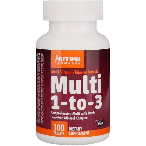 Jarrow Formulas, Multi 1-to-3, with Lutein, Iron-Free, 100 Tablets Review