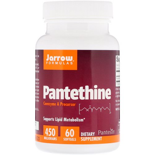 Jarrow Formulas, Pantethine, 450 mg, 60 Softgels Review
